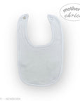 Stork And Baby white cotton baby bibs, soft and comfortable for feeding and teething messes.