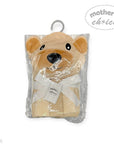 Packaged baby towel with bear design and 'Mother's Choice' branding on a white background