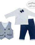 Mothers Choice Inf Boys 3Piece Navy Sailor Set