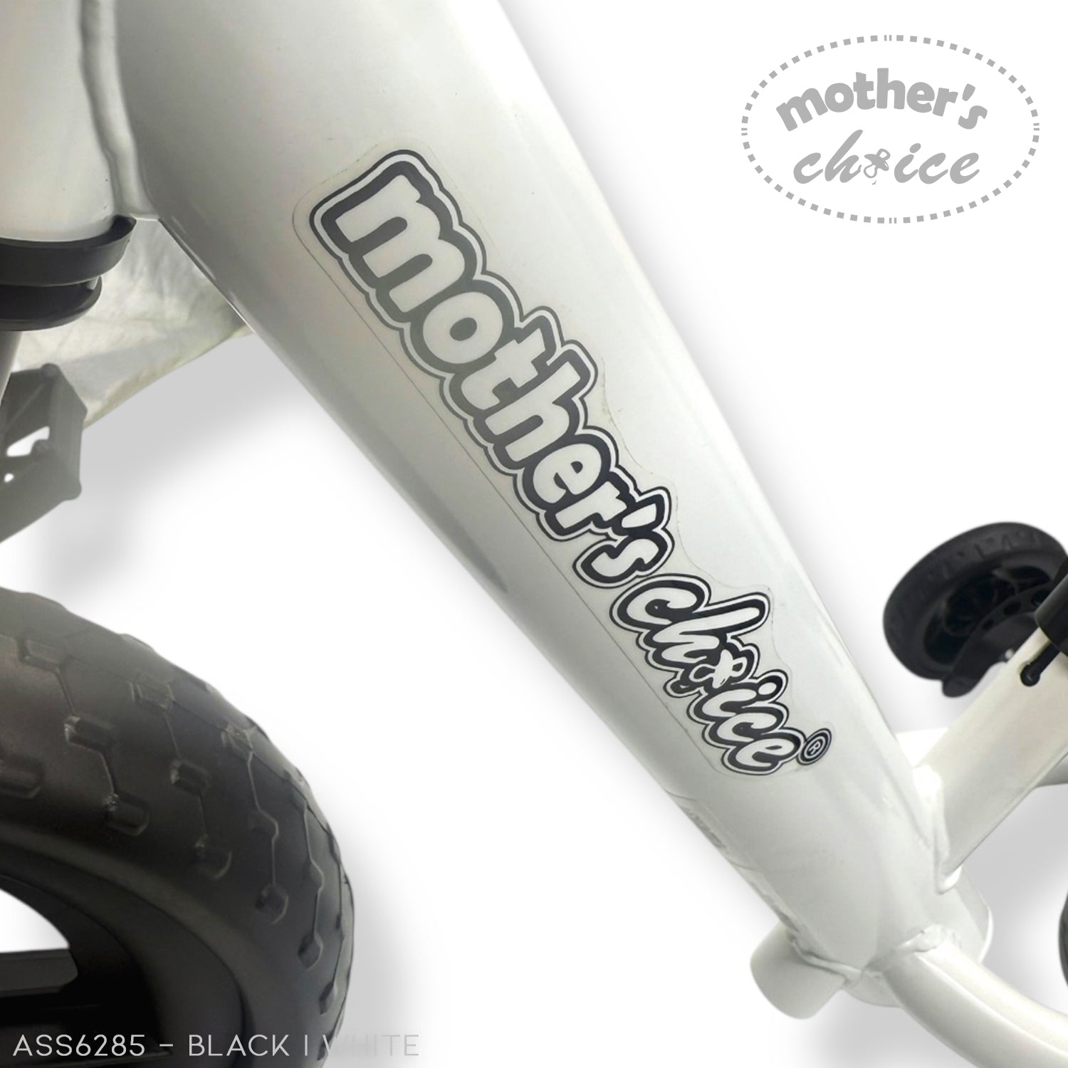 Close-up of a 'mother's choice' branded product on a white background