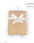 M/C DOUBLE LAYER WOVEN BLANKET BROWN