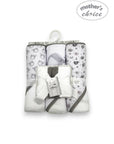 3 pc hooded towels and 3pc facecloths baby bathtime set
