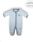 Baby onesie with a rainbow design on a white background, branded 'Mother's Choice'.