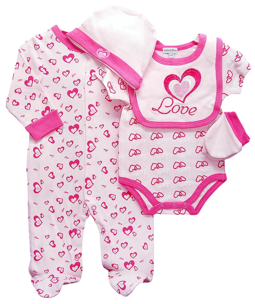 Mothers Choice 100% Cotton 5 Piece Starter Pack 'Love'