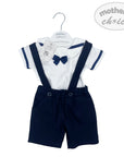baby boys dungarees set navy sailor design