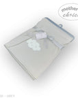 Mothers Choice  Cotton Waffle Blanket Grey Cloud Embroid