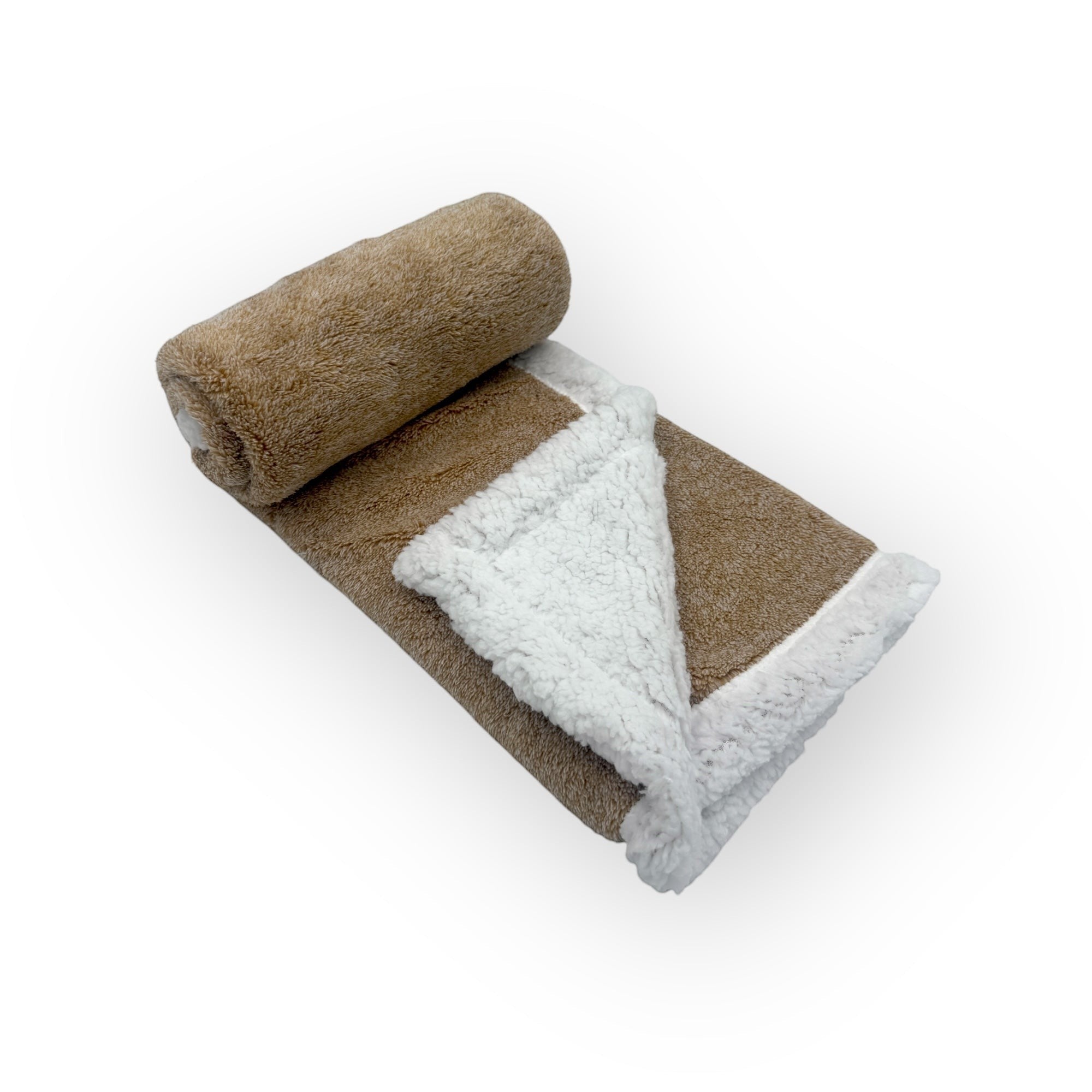 Mothers Choice  Sherpa Fleece Blanket Brown
