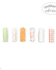 Mothers Choice  6 Pack Washcloth Set Peach Fruit