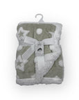 Mothers Choice  Sherpa Fleece Stars Blanket Grey
