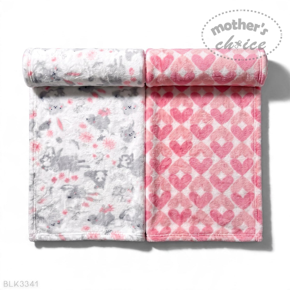 M/C 2 PACK FLEECE BLANKET BUNNIES