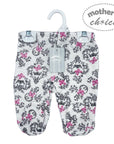 Baby pants with butterfly pattern on a hanger, branded 'Mother's Choice'.