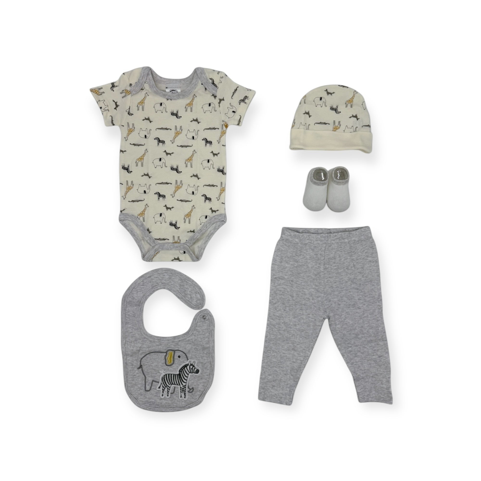 Mothers Choice 5 Piece Gift Set Grey Elephant