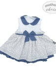 Mothers Choice Girls Fancy S/S Dress Sky Flowers