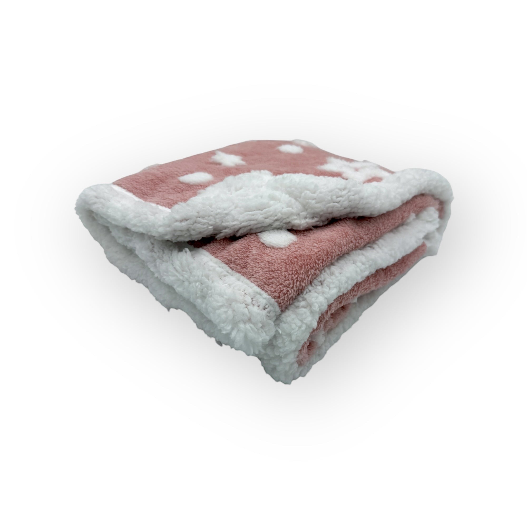 Mothers Choice  Sherpa Fleece Stars Blanket Pink
