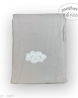 Mothers Choice  Cotton Waffle Blanket Grey Cloud Embroid