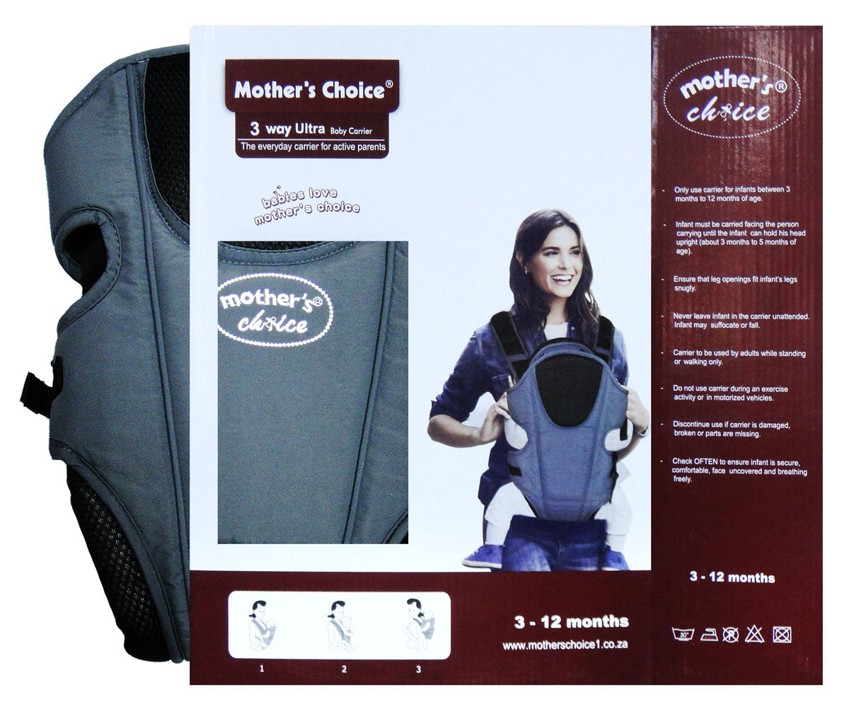 Mothers Choice Baby Carrier Grey