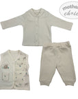 3 piece boys set natural safari baby outfit