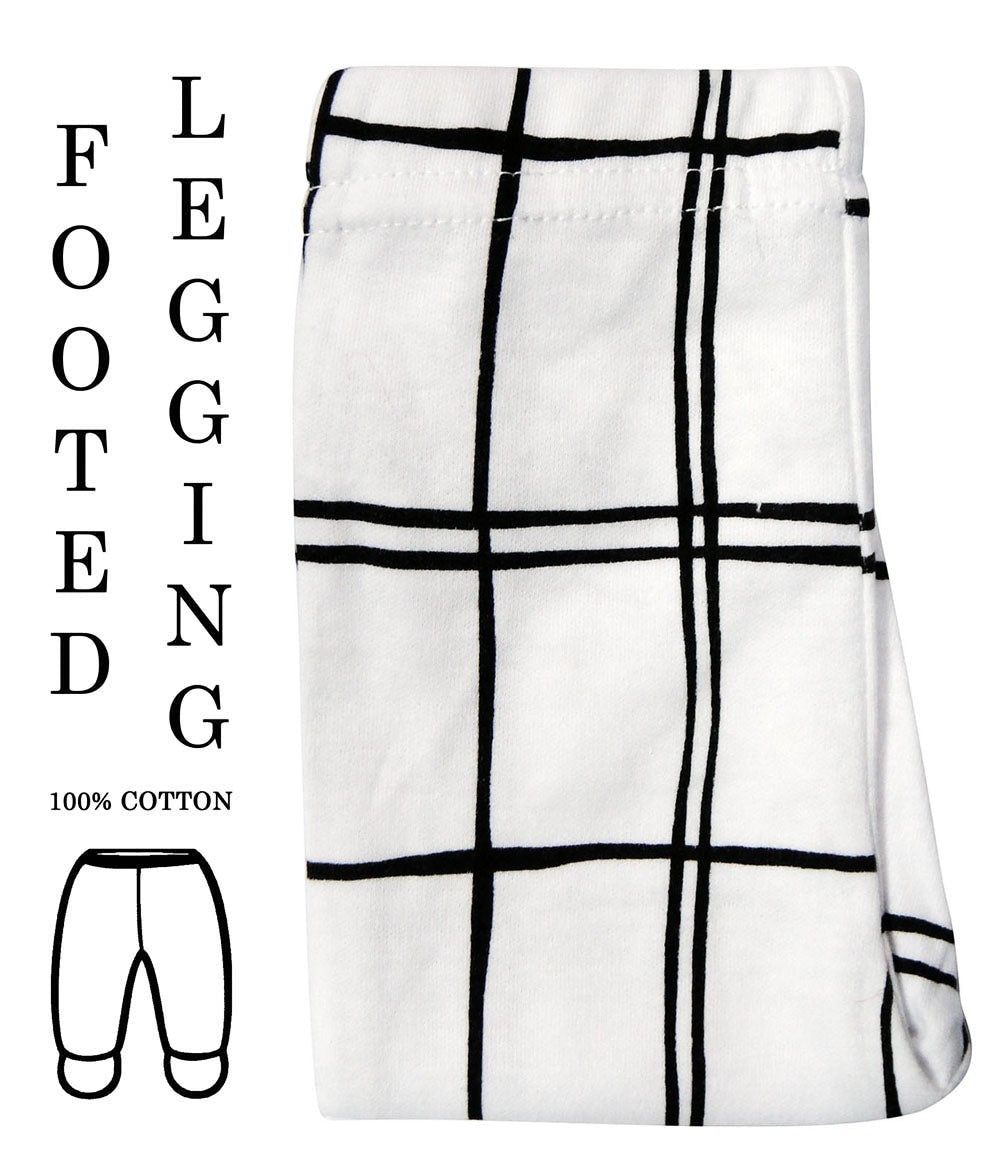 Mothers Choice 100% Cotton Leggings 'White Squares'