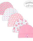 Mothers Choice 100% Cotton 5 Pack Beanie Hat Set `Owl`