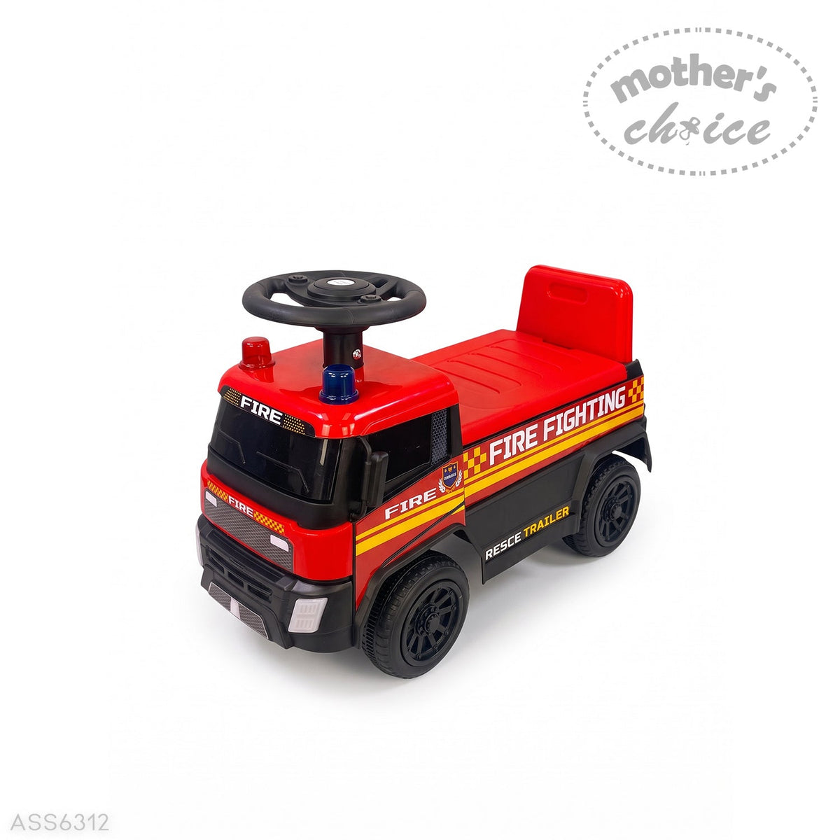RIDE-ON CAR FIRE FIGHTER WITH TRAILER
