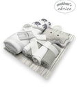 Mothers Choice  Hooded Towel And 4 Washcloths And Wash Sponge Elephant