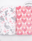 M/C 2 PACK FLEECE BLANKET BUNNIES