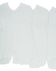 Three white shirts on a white background