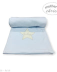 Mothers Choice  Cotton Waffle Blanket Blue Star Embroid