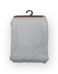 Mothers Choice  Sherpa Fleece Stripe Blanket White