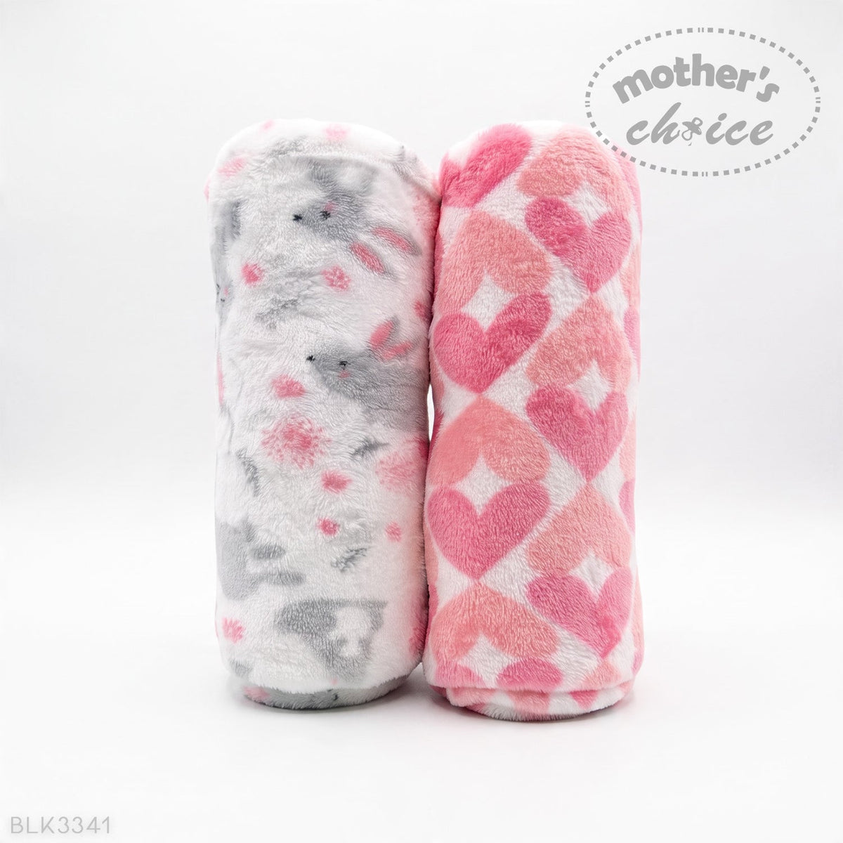 M/C 2 PACK FLEECE BLANKET BUNNIES