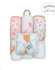 Mothers Choice  3 Piece Hooded Towels And 3 Piece Facecloths Sweet As A Peach