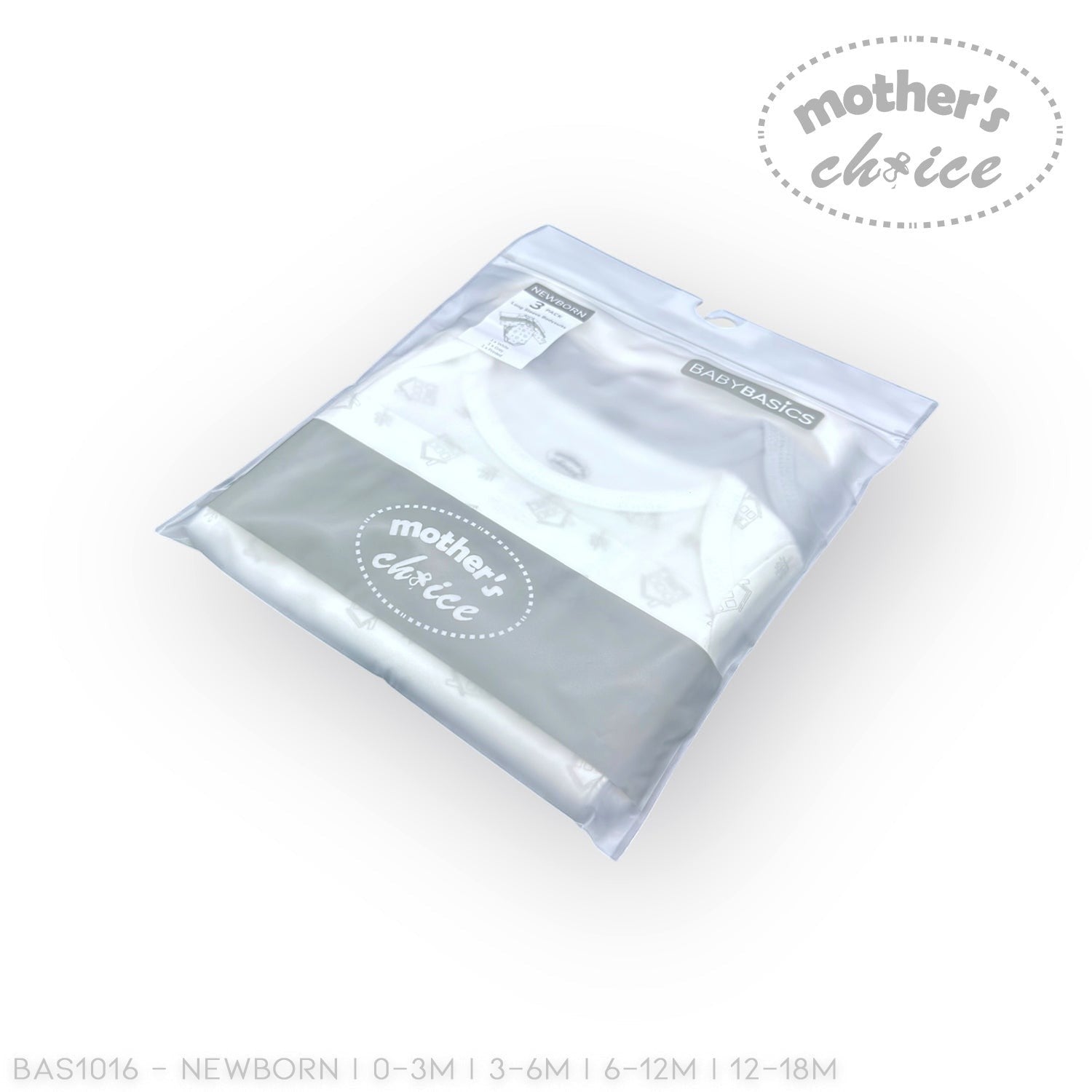 Package of baby clothing with 'Mother's Choice' branding on a white background