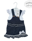 Mothers Choice Inf Girls Denim Pinifore &amp; T Shirt