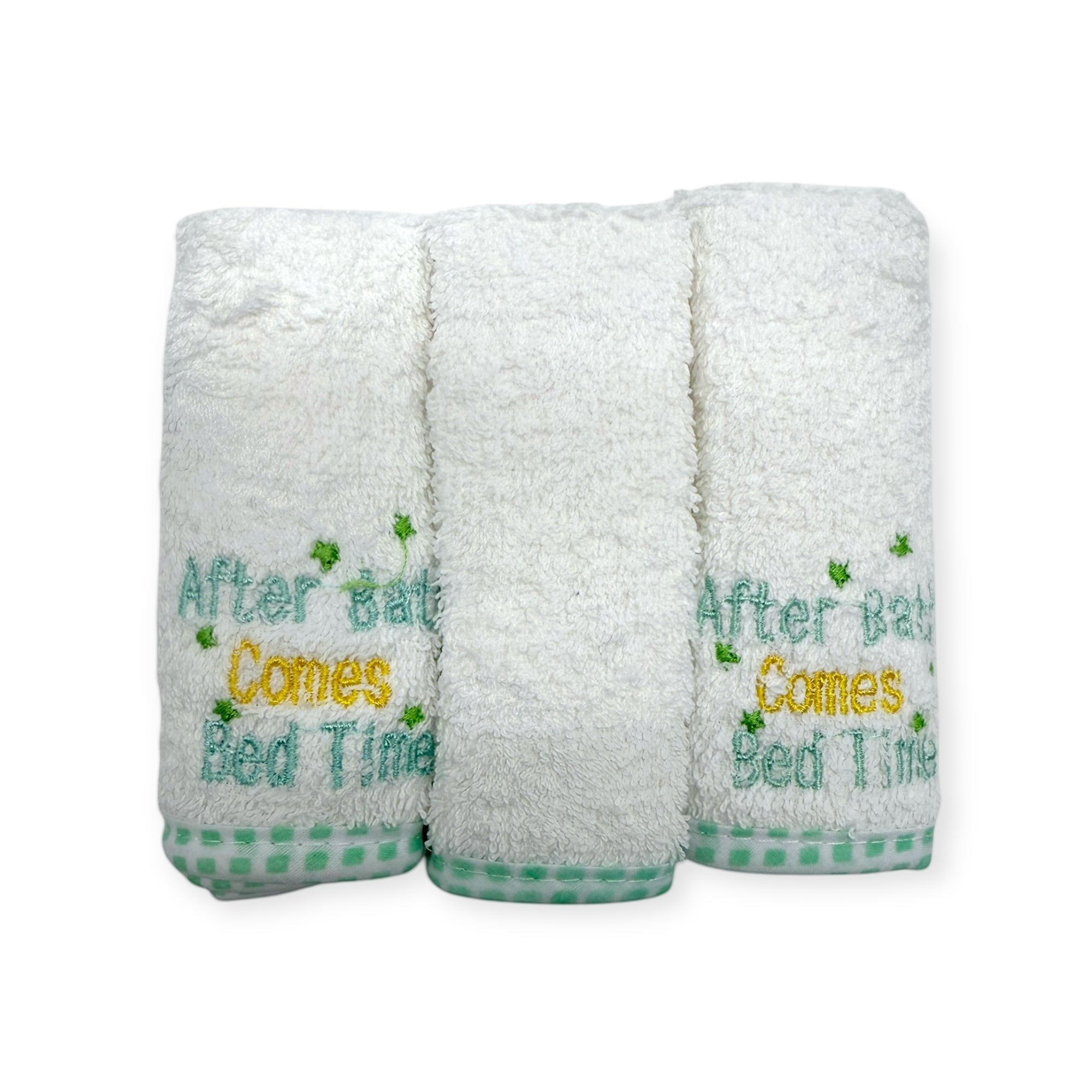 Mothers Choice 3 Pack Embroidered Facecloth Set
