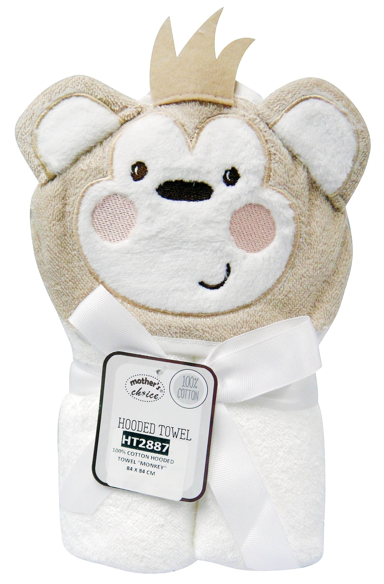 100% cotton hooded towel monkey design baby towel