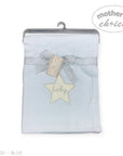 Mothers Choice  Cotton Waffle Blanket Blue Star Embroid