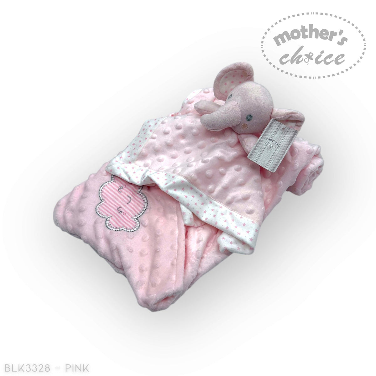 M/C SHERPA BLANKET &amp; ELEPHANT DUDU PINK