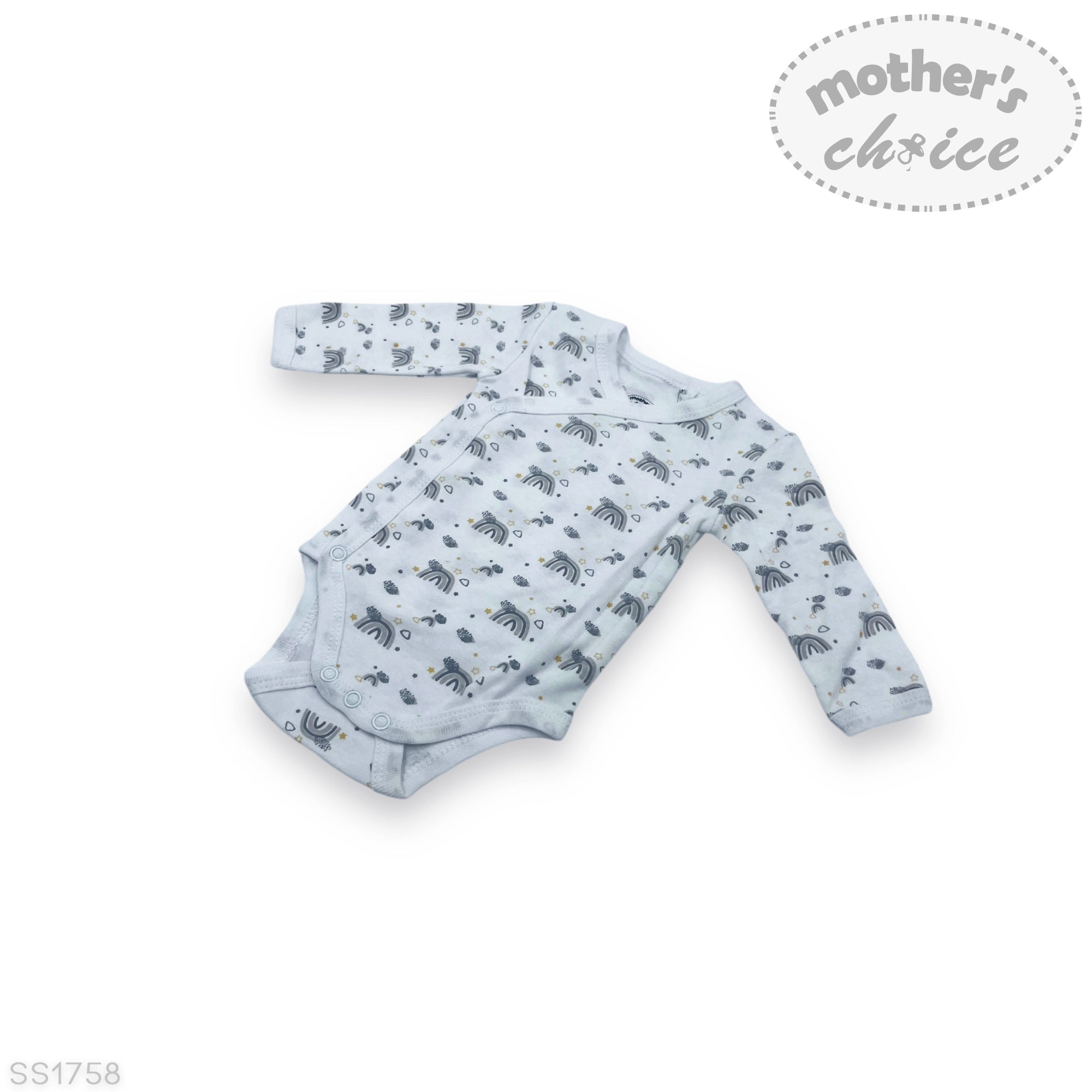 Baby hoodie with animal pattern on a white background, branded 'Mother's Choice'.