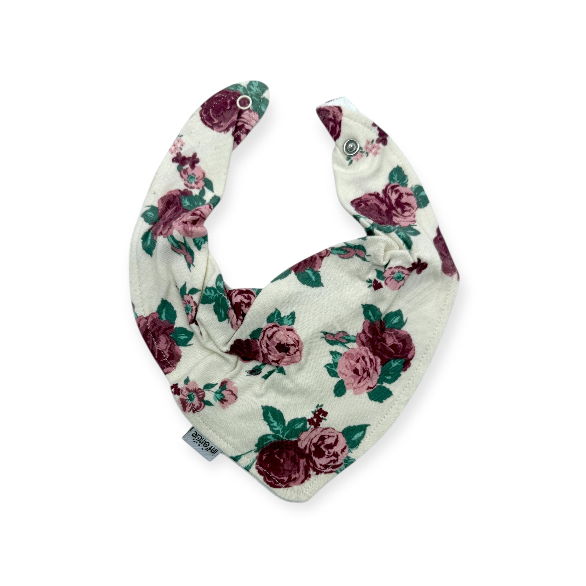 Floral patterned bandana on a white background