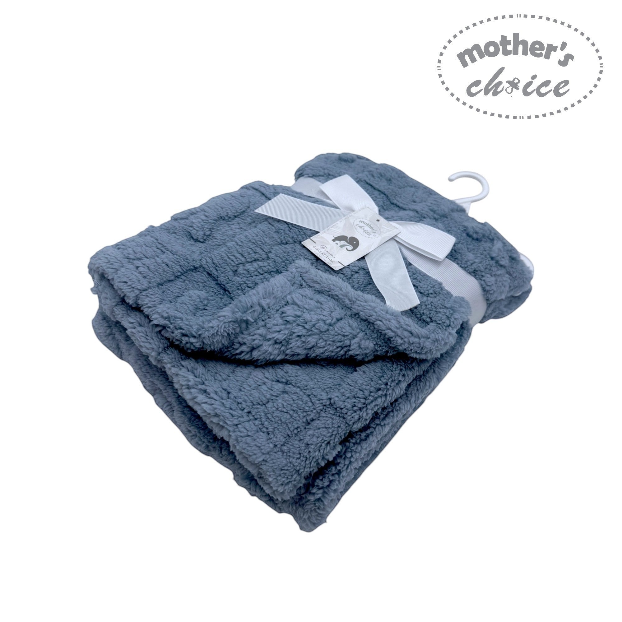 Mothers Choice  Single Layer Jacquard Blanket Blue