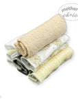 Mothers Choice  6 Pack Washcloth Set Stone Bear
