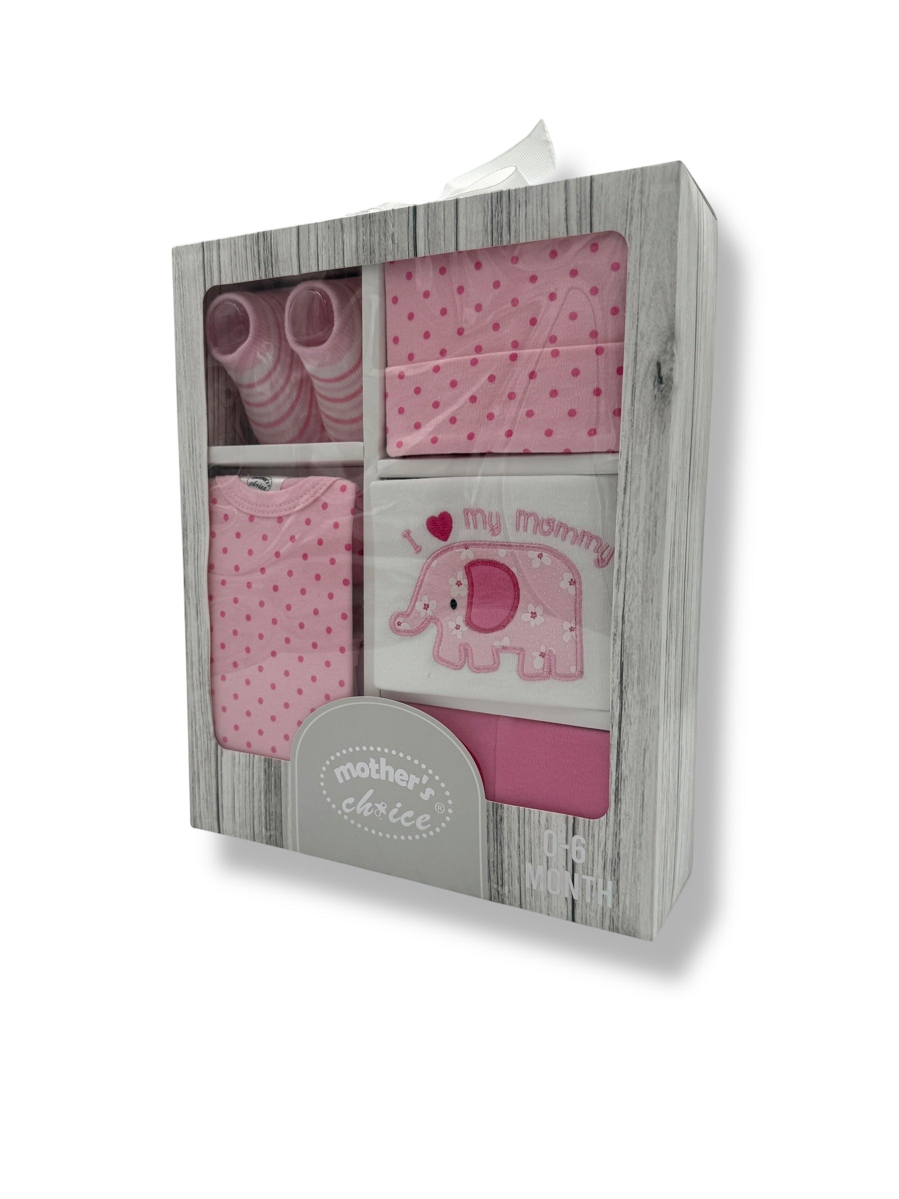 Mothers Choice 5  Piece Gift Set Pink Elephant