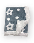 Mothers Choice  Sherpa Fleece Stars Blanket Blue