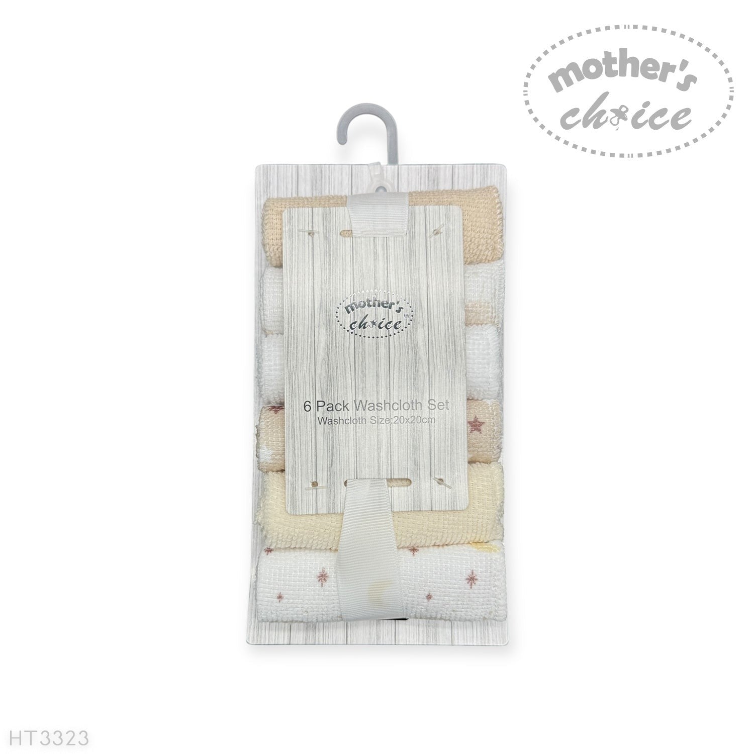Mothers Choice  6 Pack Washcloth Set Stone Moon
