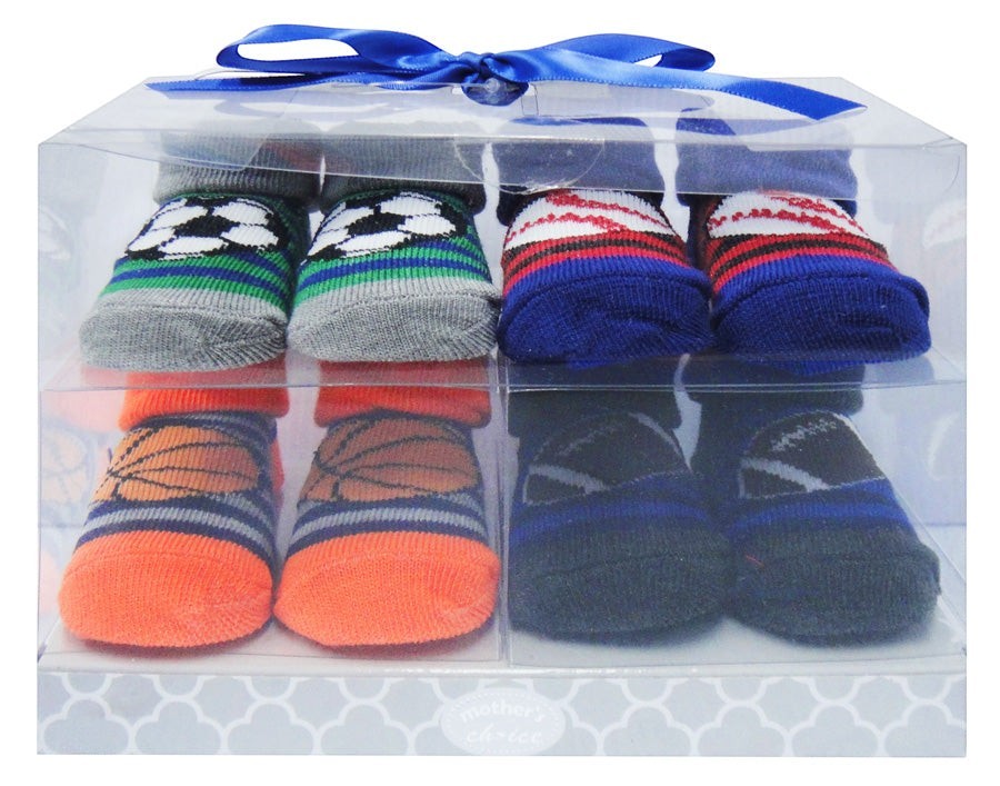 Mothers Choice 4 Pack Baby Socks Gift Pack Balls