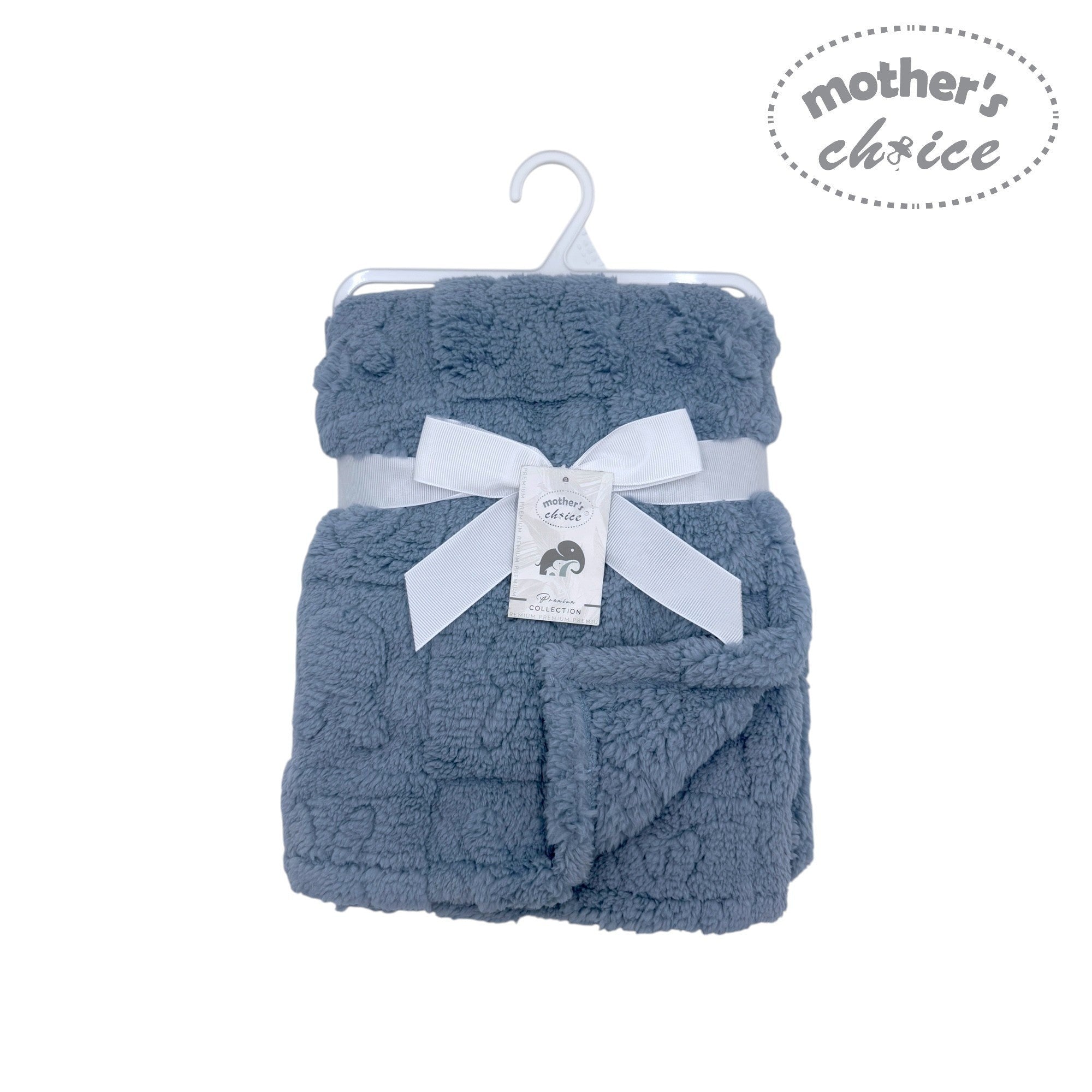 Mothers Choice  Single Layer Jacquard Blanket Blue