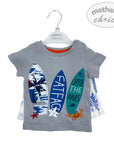 Mothers Choice Inf Boys Printed 2 Piece Set `Catch The Waves`