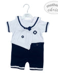 Mothers Choice Inf Boys 2 Piece Navy Sailor Set