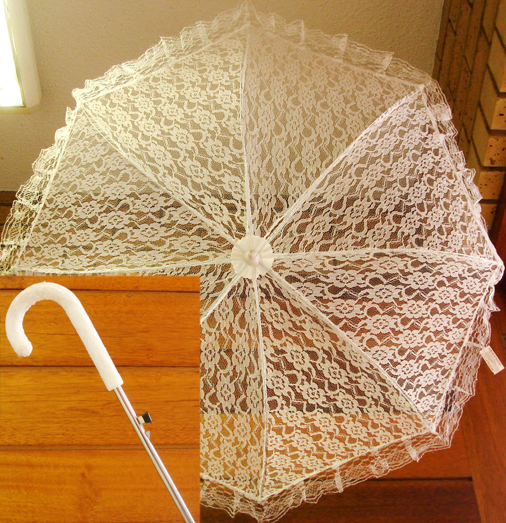 Mothers Choice Wedding Umbrella White Lace