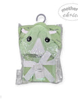 Green baby romper with animal design on a hanger, branded 'Mother's Choice'.